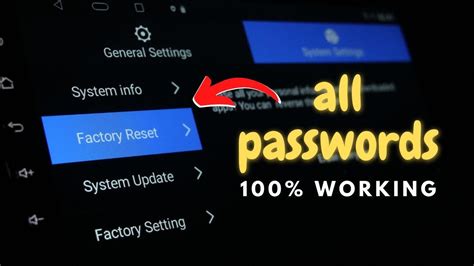 Password and factory resets 